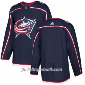Män Ishockey Columbus Blue Jacket Tröjas Blank Adidas 2017-2018 Marinblå Authentic